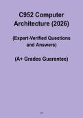 C952 Computer Architecture Study Guide PDF &ndash; Complete WGU Exam Prep & Course Review