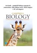 Test Bank - Campbell Biology-Concepts & Connections&comma; 10th Edition 2026&rpar; Chapter 1-38 &vert; All Chapters