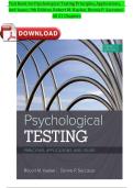 TEST BANK For Psychological Testing&colon; Principles&comma; Applications&comma; and Issues&comma; 9th Edition By M&period; Kaplan&period; &lpar;Complete Download&rpar;&period; All Chapters 1-21&period; 329 Pages 2026