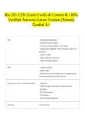 Bio 251 CSN Exam 2 with all Correct & 100&percnt; Verified Answers &vert;Latest Version &vert;Already Graded A&plus;