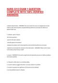 NURS 3312 EXAM 1 QUESTION COMPLETE WITH 100&percnt; VERIFIED ANSWERS 2026&sol;2027