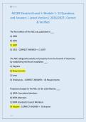 NCCER Electrical Level 1&colon; Module 1- 12 Questions  and Answers &vert; Latest Version &vert; 2026&sol;2027&vert; Correct  & Verified