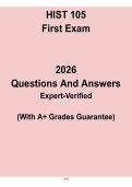 HIST 105 First Exam Study Guide &vert; Texas A&M Practice Questions