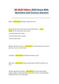 NC BLET Ethics Exam &ndash; Basic Law Enforcement Training Ethics &ndash; North Carolina BLET Program &ndash; 2026 &ndash; Practice Questions with Correct Answers
