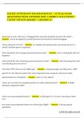 FLIGHT ATTENDANT FOUNDATION KV &vert; ACTUAL EXAM QUESTIONS WITH ANSWERS &lpar;100&percnt; CORRECT SOLUTIONS&rpar; &vert; LATEST UPDATE 2026&sol;2027 &vert; GRADED A&plus;&period;