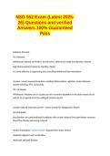 NSG 552 Exam -Latest 2025-26- Questions and verified Answers 100&percnt; Guaranteed P