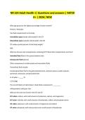 NR 324 Adult Health 1&vert; Questions and answers &vert; RATED A&plus; &vert; 2026&vert; NEW