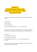 Chapter 3 Psychopharmacology Exam &lbrace;latest 2025-2026&rcub; Questions And  verified Answers 100&percnt; Guaranteed pass