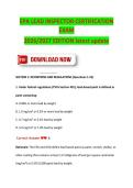 EPA LEAD INSPECTOR CERTIFICATION EXAM 2026&sol;2027 EDITION&vert; with VERRIFIED CORRECT ANSWER S