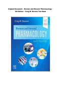 Original Document &ndash; Brenner and Stevens&rsquo; Pharmacology &ndash; 6th Edition &ndash; Craig W&period; Stevens Test Bank