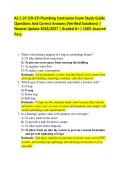 AZ C-37 &lpar;CR-37&rpar; Plumbing Contractor Exam Study Guide Questions And Correct Answers &lpar;Verified Solutions&rpar; &vert; Newest Update 2026&sol;2027 &vert; Graded A&plus; &vert; 100&percnt; Assured Pass&period;