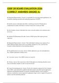 OSSF DR BOARD EVALUATION 2026 CORRECT ANSWERS GRADED A&plus;