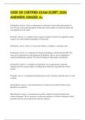 OSSF DR CERTIFIED EXAM SCRIPT 2026 ANSWERS GRADED A&plus;