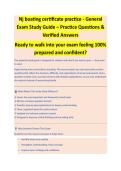 NEW JERSEY BOATING CERTIFICATE PRACTICE TEST COMPLETE EXAM STUDY GUIDE 2026&sol;2027 WITH VERIFIED QUESTIONS AND ANSWERS