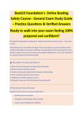BOATUS FOUNDATION BOATING SAFETY COURSE COMPLETE EXAM STUDY GUIDE 2026&sol;2027 WITH VERIFIED QUESTIONS AND ANSWERS