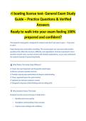 RHODE ISLAND BOATING LICENSE TEST COMPLETE EXAM STUDY GUIDE 2026&sol;2027 WITH VERIFIED QUESTIONS AND ANSWERS