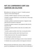 NUFT 202 COMPREHENSIVE SCRIPT 2026 QUESTIONS AND SOLUTIONS
