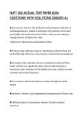 NUFT 202 ACTUAL TEST PAPER 2026 QUESTIONS WITH SOLUTIONS GRADED A&plus;