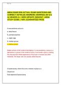 ABSA EXAM 2026 ACTUAL EXAM QUESTIONS AND CORRECT DETAILED ANSWERS &lpar;VERIFIED&rpar; &lpar;90 Q & A&rpar; GRADED A&plus; &vert; NEW U&lbrack;PDATE 2026&sol;2027 &vert; ABSA STUDY GUIDE &vert; 100&percnt; GUARANTEED PASS&period;