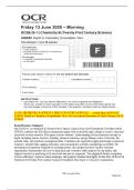 GCSE CHEMISTRY B &lpar;TWENTY FIRST CENTURY SCIENCE&rpar; &mdash; Actual June 2025 PAST PAPER&colon; Depth in Chemistry &lpar;Foundation Tier&rpar;&period; All Assessment Questions & Mark Scheme &lbrack;OCR J258&sol;021