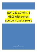NUR 283 COMP 1-3 MEDS with correct questions and answers