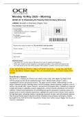 GCSE CHEMISTRY B &lpar;TWENTY FIRST CENTURY SCIENCE&rpar; &mdash; Actual May 2025 PAST PAPER&colon; Breadth in Chemistry &lpar;Higher Tier&rpar;&period; All Assessment Questions & Mark Scheme &lbrack;OCR J258&sol;031