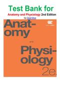 Test Bank for Anatomy and Physiology 2nd Edition by OpenStax isbn-9781711494050 Complete LATEST Guide