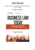 Test Bank for Business Law Today Text & Summarized Cases 13th Edition by Roger LeRoy Miller&comma; Chapter 1-36 &vert; All Chapters