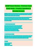 WHNP BOARD REVIEW COMPLETE EXAM STUDY GUIDE 2026&sol;2027 WITH VERIFIED QUESTIONS AND ANSWERS &vert;&vert; UPDATED VERSION