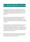 Outdoor Emergency Care CERTIFICATION PAPER 2026 FULL SOLUTION GRADED A&plus;