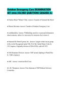 Outdoor Emergency Care EXAMINATION SET 2026 SOLVED QUESTIONS GRADED A&plus;