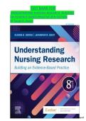 TEST BANK FOR UNDERSTANDING NURSING RESEARCH&colon; BUILDING AN EVIDENCE-BASED PRACTICE 8TH EDITION&period;ISBN -13-978-0323826440&period;LATEST EDITION&period;