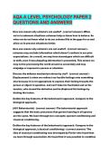 AQA A LEVEL PSYCHOLOGY PAPER 2 QUESTIONS AND ANSWERS