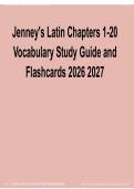 Jenney&rsquo;s Latin Chapters 1&ndash;20 Vocabulary Study Guide and Flashcards &vert; Complete 2026&ndash;2027 Exam Prep