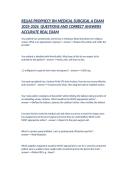Relias Prophecy RN Medical-Surgical A Exam 2025&ndash;2026 Verified Correct Answers Accurate Real Exam Questions