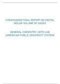 CHEM134K002 FINAL REPORT ON DIGITAL MOLAR VOLUME OF GASES 