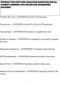 WORKDAY PRO HCM CORE &lpar;2025&rpar; EXAM QUESTIONS AND ALL CORRECT ANSWERS 100&percnt; SOLVED AND GUARANTEED SUCCESS&excl;&excl;