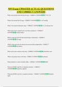 NP3 Exam UPDATED ACTUAL QUESTIONS  AND CORRECT ANSWERS