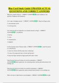 Blue Card Study Guide UPDATED ACTUAL  QUESTIONS AND CORRECT ANSWERS