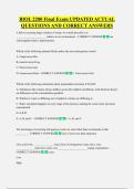 BIOL 2200 Final Exam UPDATED ACTUAL  QUESTIONS AND CORRECT ANSWERS