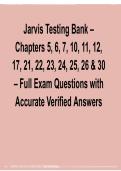 Jarvis Testing Bank &ndash; Chapters 5&comma; 6&comma; 7&comma; 10&ndash;12&comma; 17&comma; 21&ndash;26 & 30 &vert; Full Exam Questions with Answers &vert; 2026 Update