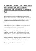 NUR 166 QUIZ 3 REVIEW EXAM CERTIFICATION EVALUATION EXAMS 2026 COMPLETE QUESTIONS AND ANSWERS GUARANTEED TO PASS