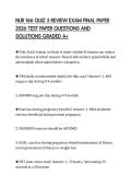 NUR 166 QUIZ 3 REVIEW EXAM FINAL PAPER 2026 TEST PAPER QUESTIONS AND SOLUTIONS GRADED A&plus;