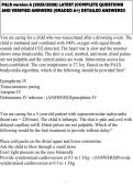 PALS version A &lpar;2025&sol;2026&rpar; LATEST &vert;COMPLETE QUESTIONS AND VERIFIED ANSWERS &lpar;GRADED A&plus;&rpar; DETAILED ANSWERS&excl;&excl;