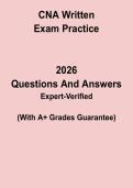 CNA Written Exam Practice 2026 &vert; Study Guide & Practice Questions