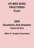 ATI Med Surg Proctored Exam 2026 &vert; Nursing Study & Practice Guide