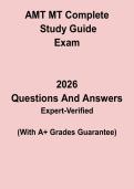 AMT MT 2026 Complete Study Guide &vert; Medical Lab Technician Exam Prep