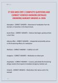 CT DDS MED CERT &sol; COMPLETE QUESTIONS AND  CORRECT VERIFIED ANSWERS &lpar;DETAILED  ANSWERS&rpar; ALREADY GRADED A&plus; 2026 