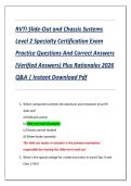 RVTI Slide-Out and Chassis Systems  Level 2 Specialty Certification Exam  Practice Questions And Correct Answers  &lpar;Verified Answers&rpar; Plus Rationales 2026  Q&A &vert; Instant Download Pdf 