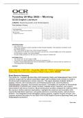 GCSE ENGLISH LITERATURE &mdash; Actual May 2025 PAST PAPER&colon; Exploring Poetry and Shakespeare All Assessment Questions & Mark Scheme &lbrack;OCR J352&sol;021